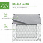 Walk In Chicken Run Galvanised Chicken Coop Hen Poultry House Cage Rabbit Hutch Pet Playpen Garden with Water-Resist Cover, 2.8 x 1.9 x 2m