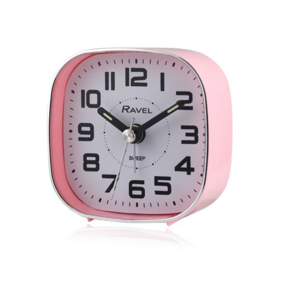 Petite Bedside Quartz Alarm Clock - Pink.5
