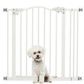 Adjustable Pet Gate - 74-87cm, Metal, Auto-Close, White