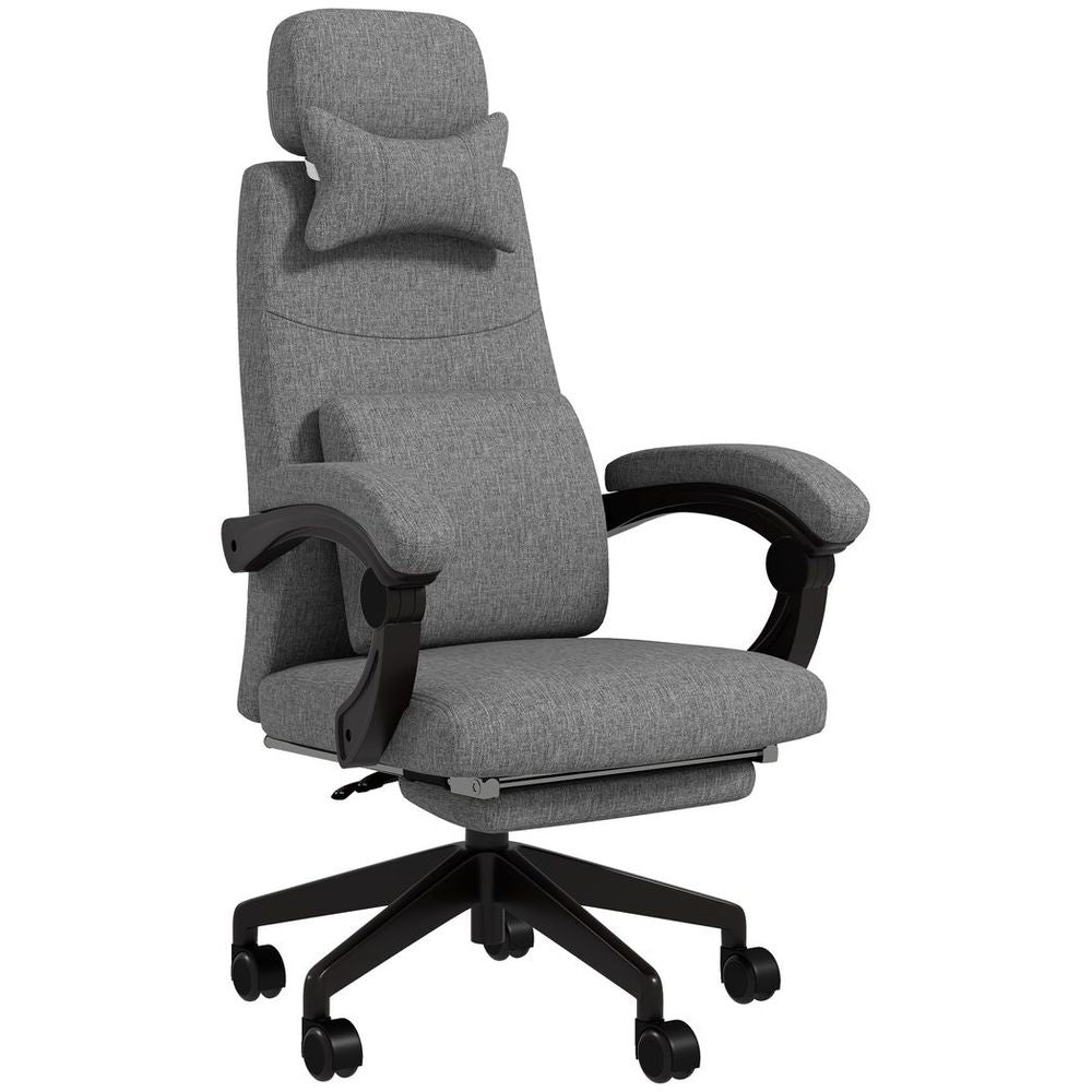 Home Office Chair Reclining Computer Chair w/ Lumbar Support Dark Grey