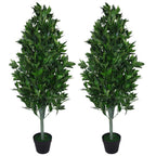 4ft Artificial Topiary Bay Trees - Extra Large Pair for Stunning Entrance - No Maintenance