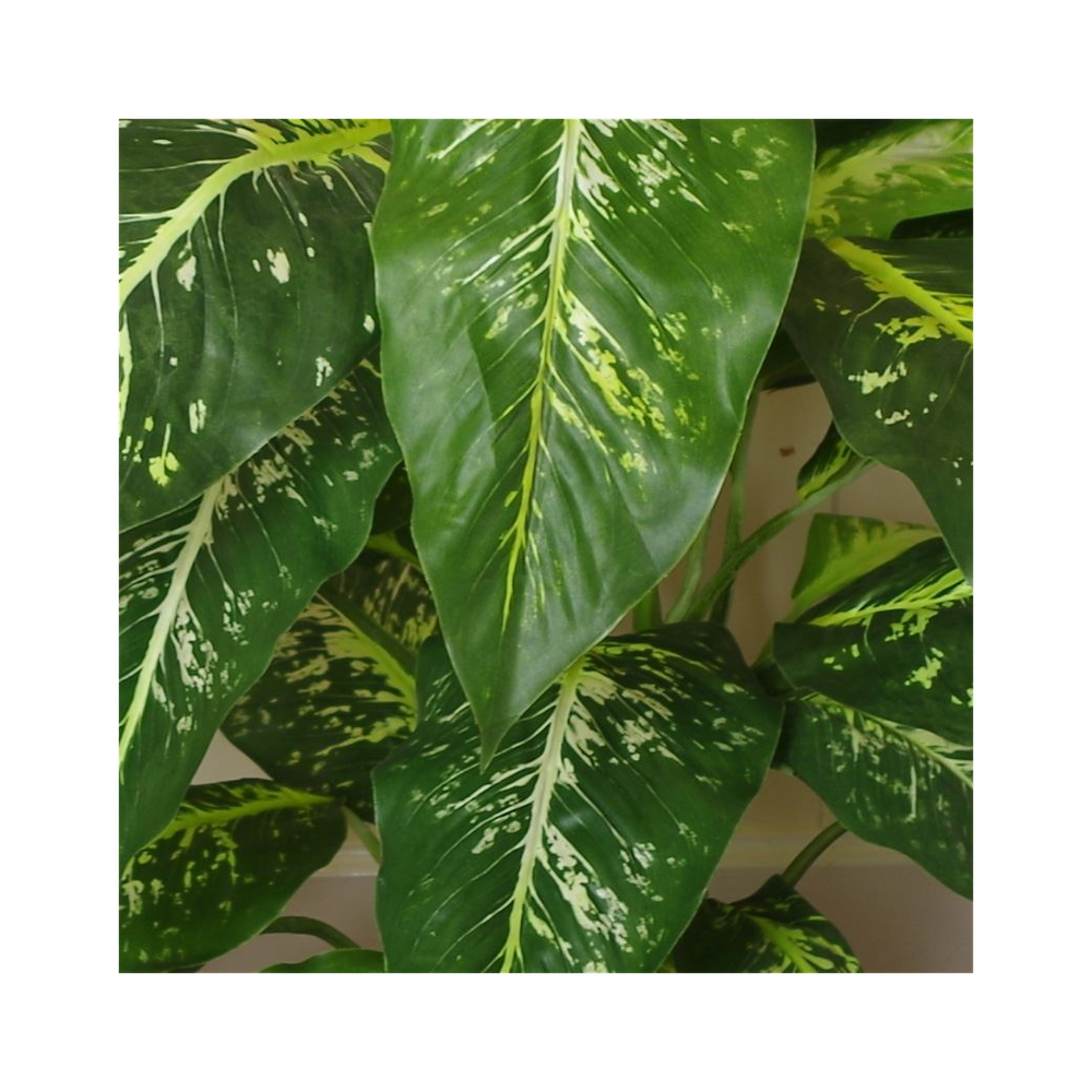 Lifelike 100cm Large Fox's Aglaonema Tree with Metal Planter - Artificial Plant
