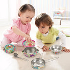 DINO KITCHENWARE SET - Exciting, Colorful, Safe. for Imaginative Play.. 10 Pieces. Best for Little Chefs!