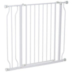 Wide Dog Gate: Pressure Fit Stair Gate with Door, 75-95cm, White