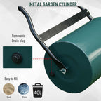 Steel Lawn Grass Roller - 50L Capacity - Green