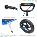 Teen Push Scooter Kids Children Stunt Scooter Bike Bicycle Ride On 12" EVA Tyres (Blue)