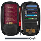 Deluxe Passport Org - Navy Blue - RFID Protected - Multifunctional Travel Wallet - Ideal Gift