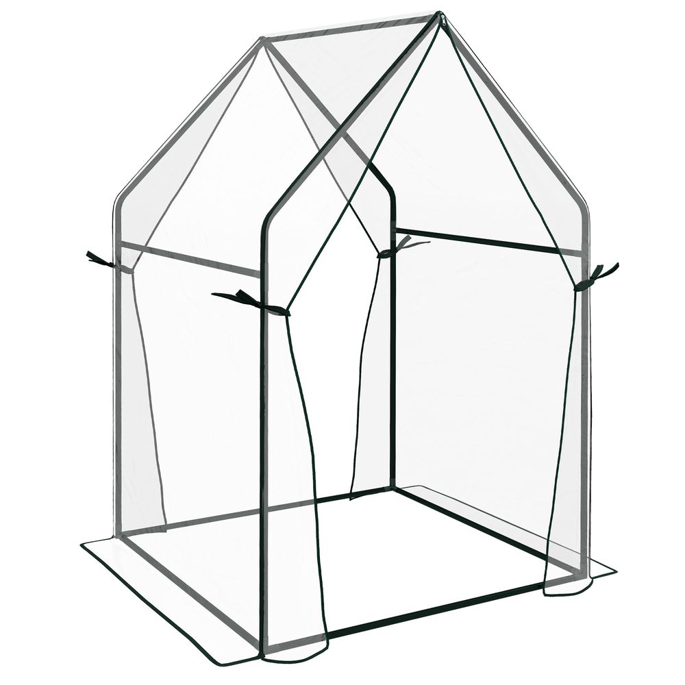 Tomato Greenhouse with 2 Zipped Doors, Outdoor Green House, Clear