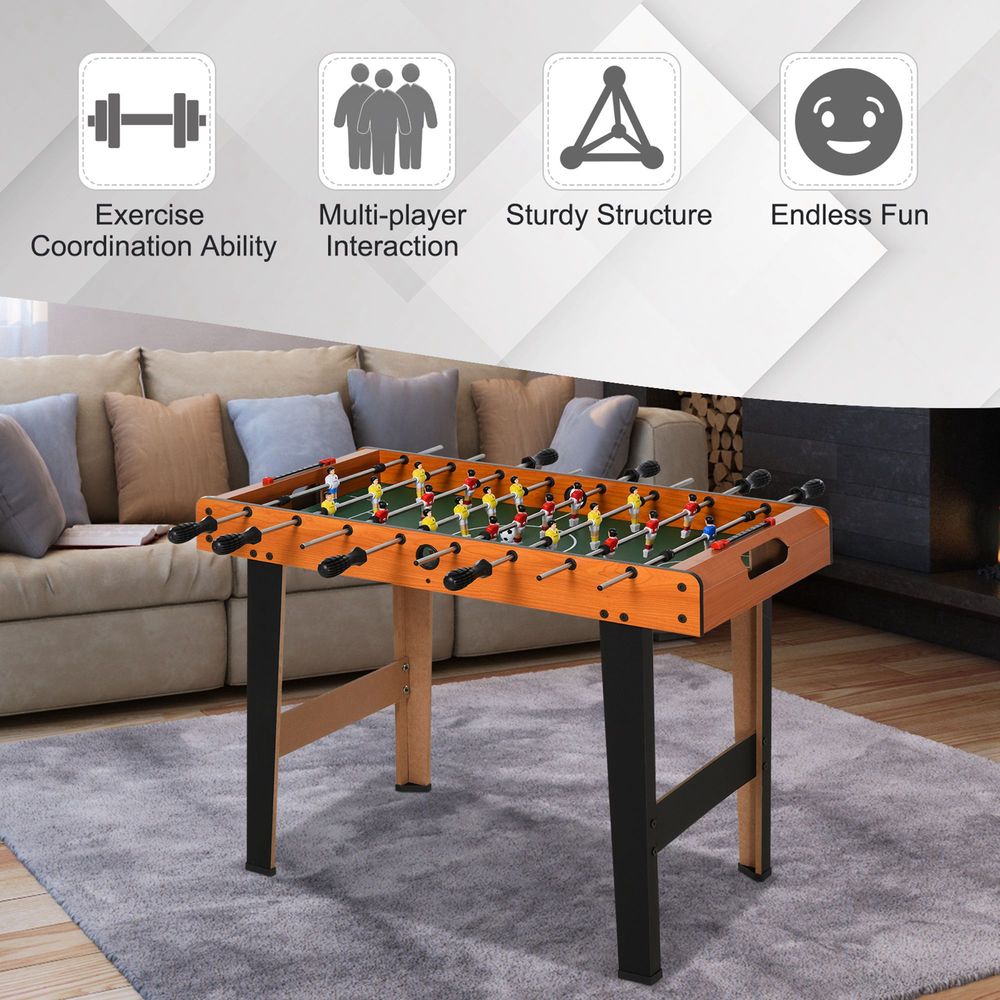 Football Table Heavy Duty 84.5cm for Arcades, Pub, Game Room, 8 Rods, 2 Foosballs