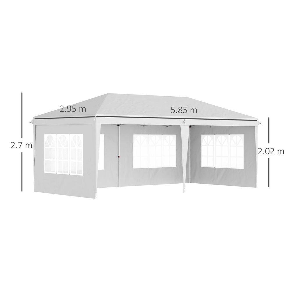 3x6m Gazebo Marquee Tent with Storage Bag - Ideal for Parties and Events