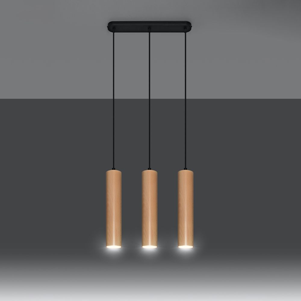 Scandinavian Design Wood Pendant Lamp - GU10