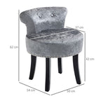 Elegant Grey Dressing Table Stool - Comfortable Seating