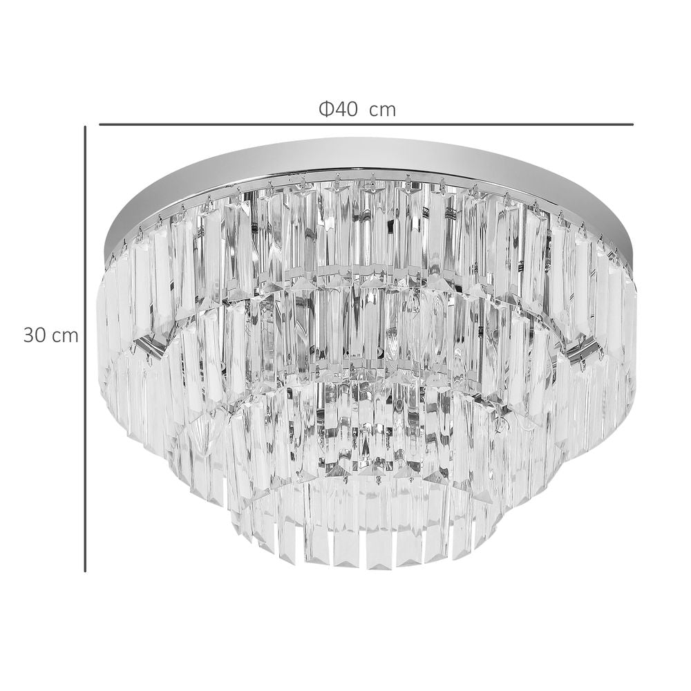 Crystal Ceiling Lamp - 7 Lights, Elegant Chandelier - Fixture for All Decor