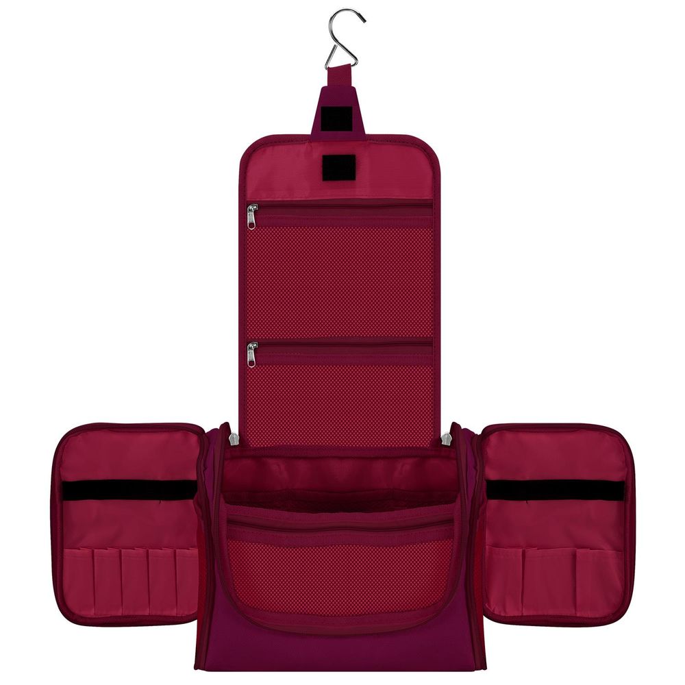 TOILETRY BAG PURPLE, Convenient Design, Saves Space - For Travel, Camping, Gym, Business