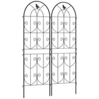 Set of 2 Metal Garden Trellis, Outdoor Trellis Panels, 150 x 50cm