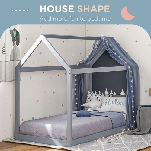 Wooden Single Bed Frame with Tree House Style