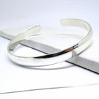 Chunky Silver Bangle - Ideal Birthday or Christmas Gift
