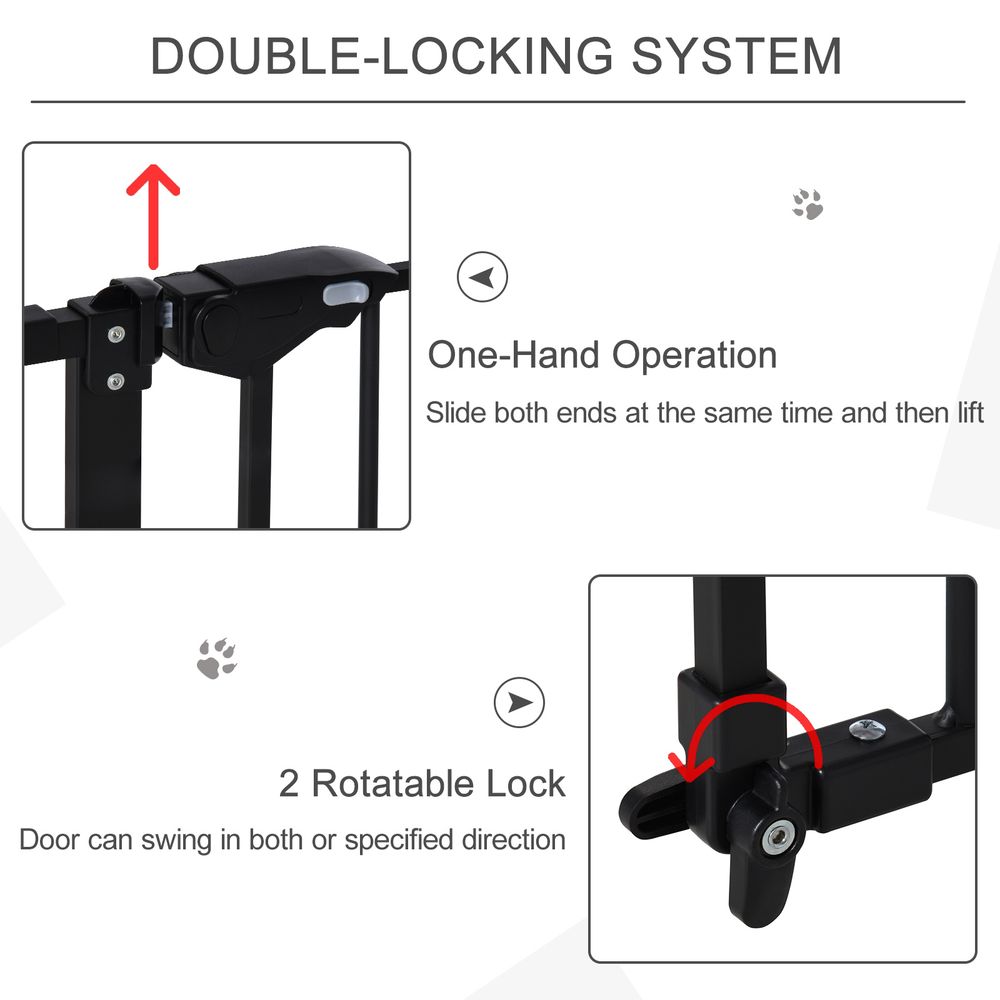 Pet Gate 3 Extensions & Adjustable Screws - Safe & Easy Assembly