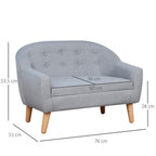 Kids Mini Sofa Children Armchair Seating Chair Bedroom Playroom Furniture Grey