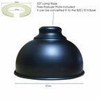 Easy Fit Pendant Light Shade 21cm Metal Curvy Lampshade Wall Lamp / Ceiling Lamp with Industrial Detail