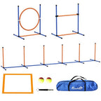 4 Pcs Dog Agility Training Equipment, Dog Outdoor Games w/ Carry Bag