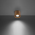 Wood Ceiling Lamp: Scandinavian Design, GU10 Base. Versatile for Any Room. Enhance Your Home's Style & Ambiance