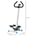 Twister Stepper, Step Machine, Aerobic Exercise Workout Machine w/Adjustable Resistance, LCD Screen and Handlebars - Blue