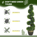 Set of 2 Decorative Artificial Plants with Lavender and Pot, 115cm