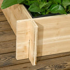 3 Tier Wooden Garden Planters with Trellis for Vine Climbing Plants in Wooden