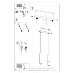 Steel Pendant lamp steel modern Design GU10