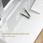 Computer Desk Writing Table Study Workstation Storage High Gloss White