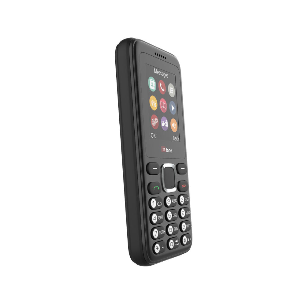 Black Dual SIM Mobile + USB Cable- Unlocked