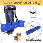 Dog Agility Equipment Training Portable Obstacle for Pet w/Adjustable Hurdles, Jumping Ring, Weave Poles