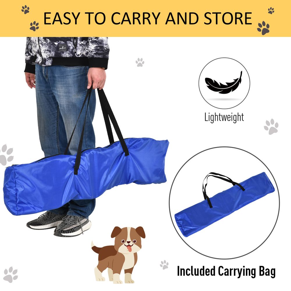Dog Agility Equipment Training Portable Obstacle for Pet w/Adjustable Hurdles, Jumping Ring, Weave Poles
