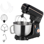 Electric Stand Mixer, 5L Food Mixer with Dough Hook, Whisk, Black
