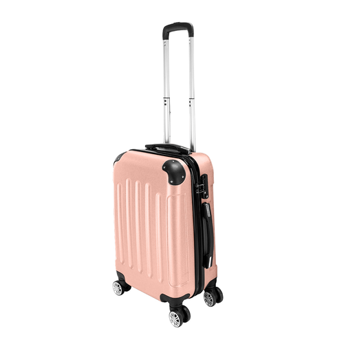 3 Pcs Suitcase Lightweight ABS Carry-on Hand Luggage 4 Spinner Wheels Trolley Case with Ideal Detail