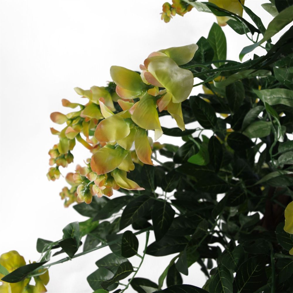 Captivating 120cm Artificial Yellow Wisteria Tree, Realistic Design for Stunning Décor