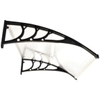 Clear Polycarbonate Curved Awning - 75x120x23 cm - UV Resistant