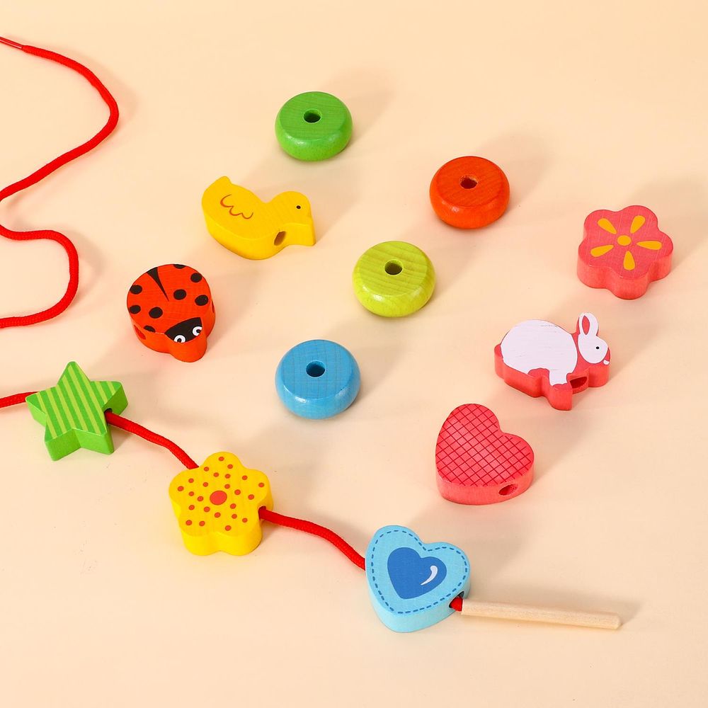 First Threading Set: Colorful Blocks for Learning & Fun