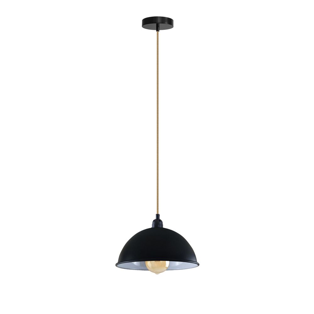 Vintage Industrial Lights Ceiling Chandelier E27 Pendant Light Lamp Fixture Black Inner White