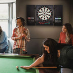 Electronic Dartboard - LED Score Board - 27 Games - Storage Cabinet