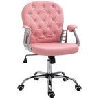 Office Chair PU Diamante Padded Ergonomic 360° Swivel