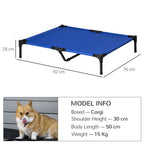 Portable Elevated Pet Bed to Raise Relax Area for Dogs and Cats with Metal Frame (Large)