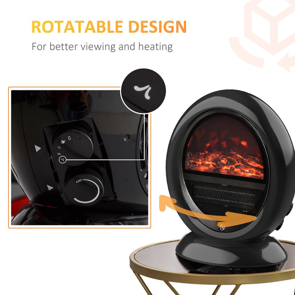 Free standing Electric Fireplace Heater Rotatable Head Overheating Protection