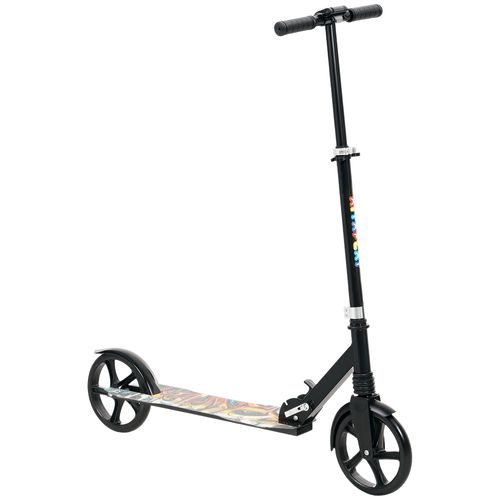 Kids Scooter, Foldable Kick Scooter w/ Adjustable Handlebar, Black in Black