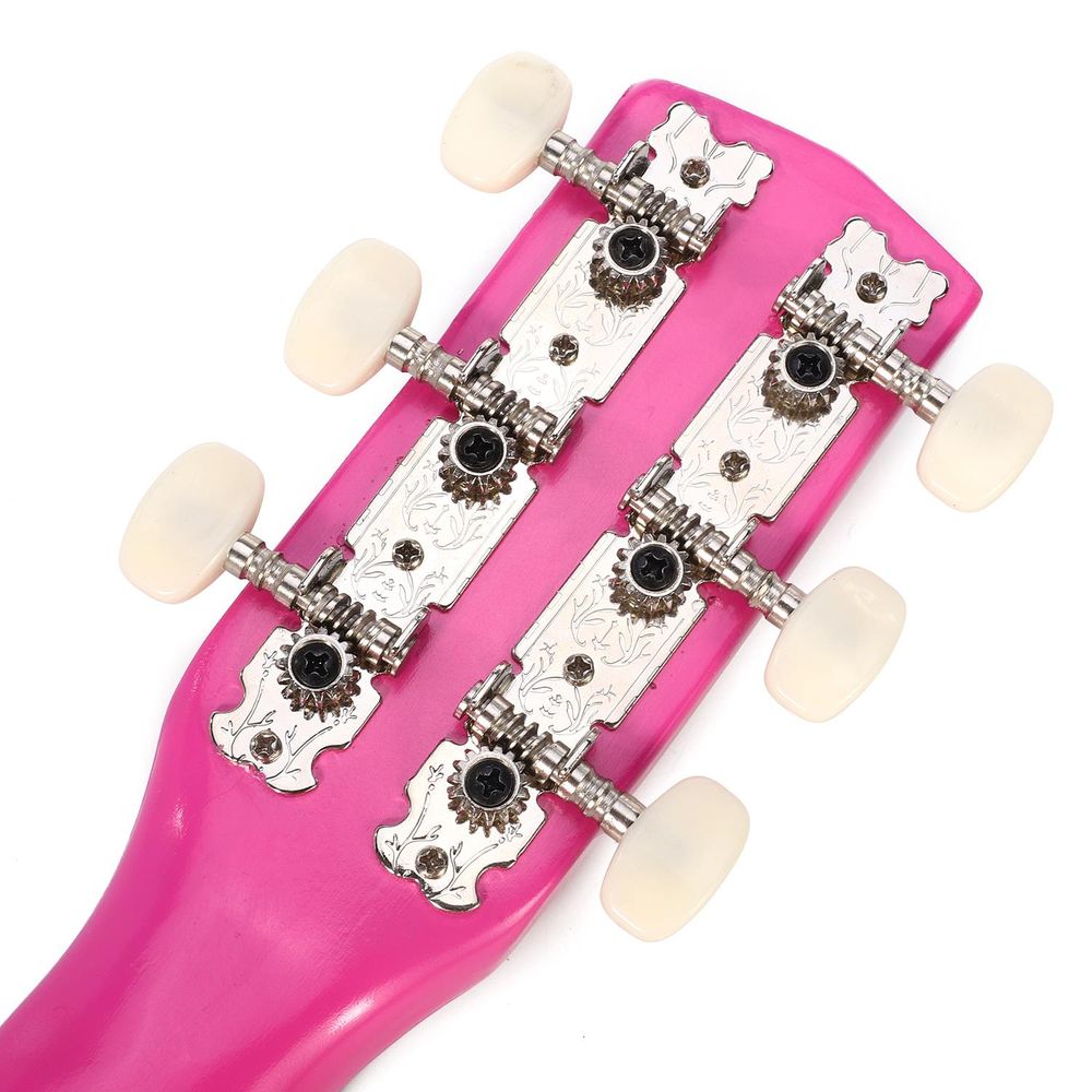 Wooden Pink Striped Guitar - Pretend Play Music Toy for Children - Ages 3+. & Interactive Gift for Kids!