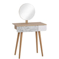 Wooden Nordic Dressing Table Brown/White