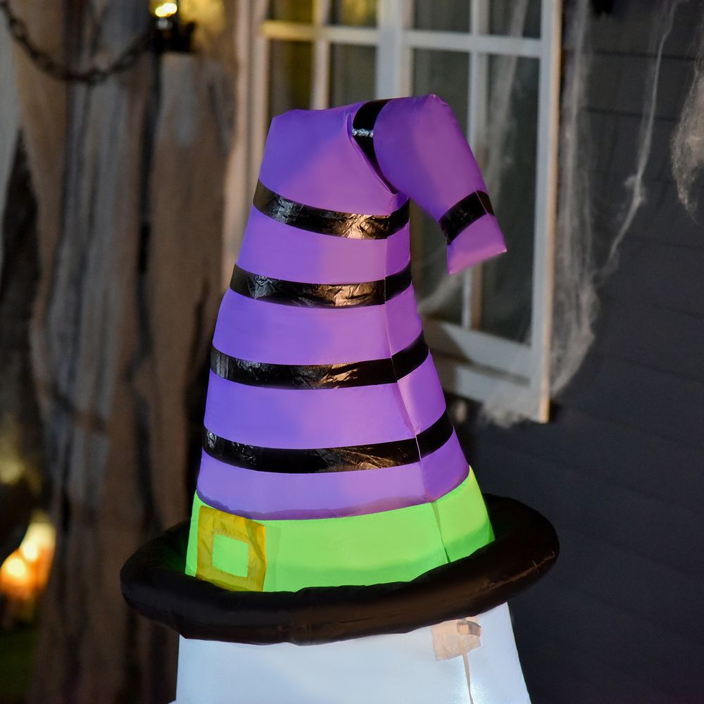 1.2m Witch Ghost Halloween Inflatable LED Pumpkin Lantern Weather-Resistant