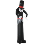 Giant 10ft Halloween Inflatables Tall Ghost with Hat, Build-in LEDs Blow Up Scary Outdoor Decorations, for Party Yard Garden Lawn Decoration
