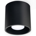 1 Black Round Ceiling Lamp - Modern Loft Design LED GU10 - Stylish & Minimalistic - Black, Gray, or White